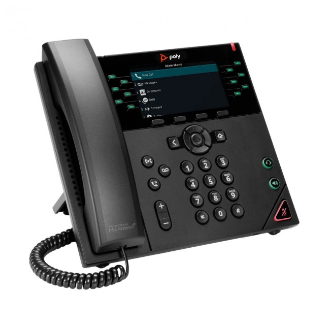Poly VVX 450 12-линеен IP телефон с поддръжка на PoE – 8B1L7AA