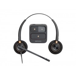 Poly EncorePro 520 QD дуо слушалки с микрофон, Quick Disconnect, черни, 783P7AA