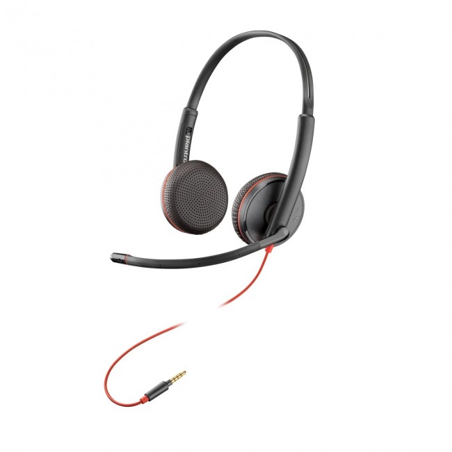 Poly Blackwire C3225 Top жични стерео слушалки с микрофон, 3,5 мм, черни Poly Blackwire C3225 Top жични стерео слушалки с микрофон, 3,5 мм, черни