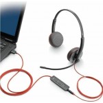 Poly Blackwire C3225 Top жични стерео слушалки с микрофон, 3,5 мм, черни Poly Blackwire C3225 Top жични стерео слушалки с микрофон, 3,5 мм, черни