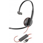 Poly Blackwire 3210 моно слушалка USB-A – жична USB слушалка с микрофон Poly Blackwire 3210 моно слушалка USB-A – жична USB слушалка с микрофон