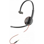 Poly Blackwire 3215 3.5mm Top моно слушалка Poly Blackwire 3215 3.5mm Top моно слушалка
