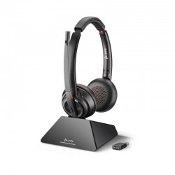 Poly Savi 8220 UC DECT слушалки, Microsoft Teams, USB-A/C, черен