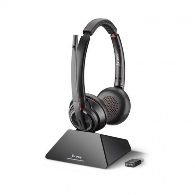Poly Savi 8220 UC DECT слушалки, Microsoft Teams, USB-A/C, черен Poly Savi 8220 UC DECT слушалки, Microsoft Teams, USB-A/C, черен