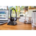 Poly Savi 8220 UC DECT слушалки за Microsoft Teams, USB-A с USB-C адаптер, черен Poly Savi 8220 UC DECT слушалки за Microsoft Teams, USB-A с USB-C адаптер, черен