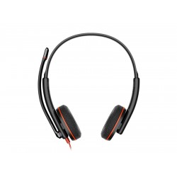 HP Poly Blackwire 3220 стерео слушалки с микрофон USB-C и USB-C към USB-A адаптер (Bulk)