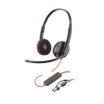 Poly Blackwire 3225 Stereo USB-C слушалка с микрофон, 3.5 mm, USB-C/A адаптер, черна Poly Blackwire 3225 Stereo USB-C слушалка с микрофон, 3.5 mm, USB-C/A адаптер, черна
