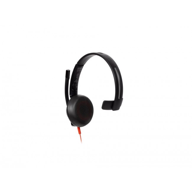 Poly Blackwire 5210 моно слушалка USB-C с 3.5 mm жак и USB-C/A адаптер, Bulk опаковка Poly Blackwire 5210 моно слушалка USB-C с 3.5 mm жак и USB-C/A адаптер, Bulk опаковка