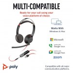 HP Poly Blackwire 5220 Stereo USB-C слушалка с 3.5 mm жак и USB-C към USB-A адаптер, Bulk HP Poly Blackwire 5220 Stereo USB-C слушалка с 3.5 mm жак и USB-C към USB-A адаптер, Bulk