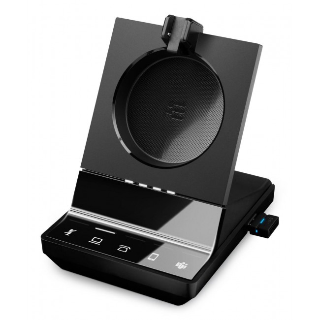 EPOS IMPACT SDW 5066T стерео DECT слушалки с тройна свързаност, базова станция, Microsoft Teams, BTD 800 Bluetooth донгъл, черен