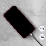 Tellur TLL155761 минималистичен USB-A към Lightning кабел, 3A, 1 m, черен Tellur TLL155761 минималистичен USB-A към Lightning кабел, 3A, 1 m, черен
