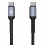 Tellur TLL155791 минималистичен кабел USB-C към USB-C, 60 W, 1 м, черен Tellur TLL155791 минималистичен кабел USB-C към USB-C, 60 W, 1 м, черен