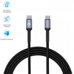 Tellur TLL155791 минималистичен кабел USB-C към USB-C, 60 W, 1 м, черен Tellur TLL155791 минималистичен кабел USB-C към USB-C, 60 W, 1 м, черен