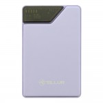 Tellur TLL158441 външна батерия 10000 mAh с вградени USB-C и Lightning кабели, QC3.0, PD, лилава Tellur TLL158441 външна батерия 10000 mAh с вградени USB-C и Lightning кабели, QC3.0, PD, лилава