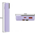 Tellur TLL158441 външна батерия 10000 mAh с вградени USB-C и Lightning кабели, QC3.0, PD, лилава Tellur TLL158441 външна батерия 10000 mAh с вградени USB-C и Lightning кабели, QC3.0, PD, лилава
