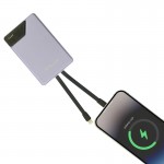 Tellur TLL158441 външна батерия 10000 mAh с вградени USB-C и Lightning кабели, QC3.0, PD, лилава Tellur TLL158441 външна батерия 10000 mAh с вградени USB-C и Lightning кабели, QC3.0, PD, лилава