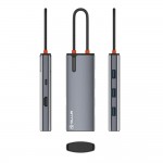 Tellur TLL321061 USB-C хъб с PD 3.0 100 W, HDMI 4K и 3x USB 3.0, алуминий, сив Tellur TLL321061 USB-C хъб с PD 3.0 100 W, HDMI 4K и 3x USB 3.0, алуминий, сив