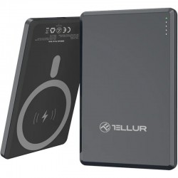 Tellur TLL158461 магнитна външна батерия 5000 mAh, PD20W, MagSafe съвместима, сива