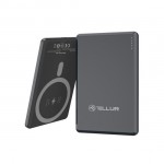 Tellur TLL158461 магнитна външна батерия 5000 mAh, PD20W, MagSafe съвместима, сива Tellur TLL158461 магнитна външна батерия 5000 mAh, PD20W, MagSafe съвместима, сива