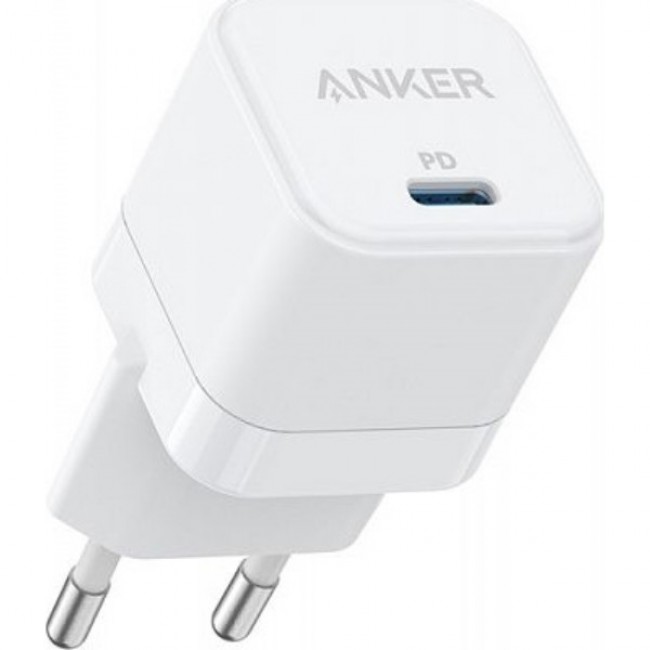 Anker PowerPort III Cube 20W A2149G21 стенно зарядно устройство, USB-C, бяло