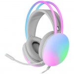 White Shark FIREFLY-W жични геймърски слушалки с RGB осветление, бели White Shark FIREFLY-W жични геймърски слушалки с RGB осветление, бели