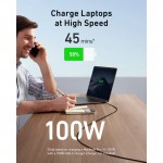 Anker 543 A80E2G11 USB-C към USB-C кабел, 1,8 м, 100 W, 480 Mbps, био-базирано покритие
