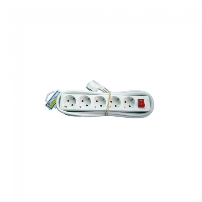 ETC 15-931 електрически разклонител с детска защита, 5 гнезда, 3 м, с ключ
