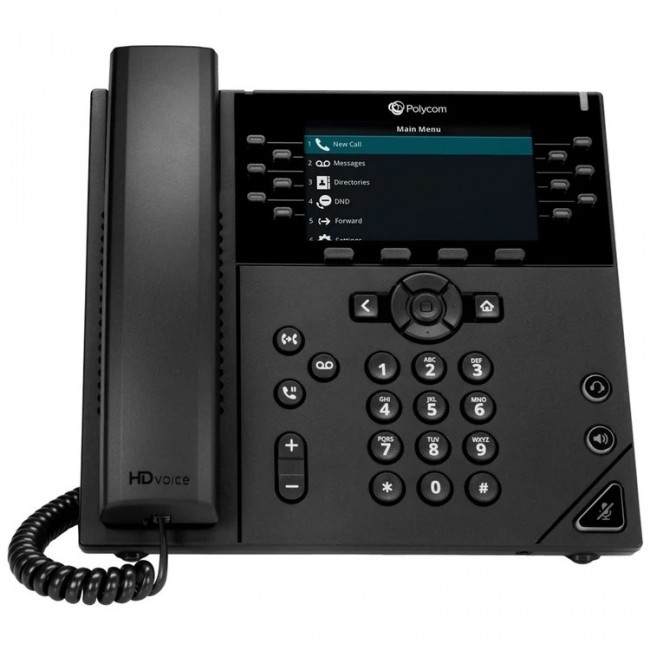 HP Poly VVX 450 12-линеен IP телефон с PoE