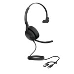 Jabra Evolve2 50 USB C/A UC моно жична слушалка без Bluetooth Jabra Evolve2 50 USB C/A UC моно жична слушалка без Bluetooth