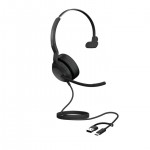Jabra Evolve2 50 USB C/A UC Mono жична моно слушалка Jabra Evolve2 50 USB C/A UC Mono жична моно слушалка