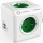 DesignNest PowerCube Original 1202GN разклонител с 4 гнезда и 2 USB порта, зелен