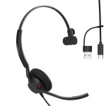 Jabra Engage 40, Inline Link, USB C/A, MS моно слушалка