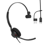 Jabra Engage 40, Inline Link, USB-C/A, UC моно слушалка Jabra Engage 40, Inline Link, USB-C/A, UC моно слушалка