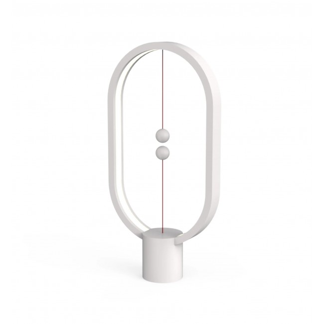 DesignNest DH0075WT Heng Balance Lamp Ellipse Plastic настолна лампа, USB-C, бяла