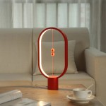 DesignNest DH0075RD Heng Balance Lamp Ellipse Plastic настолна лампа, USB-C, червена