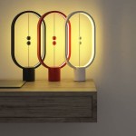 DesignNest DH0075RD Heng Balance Lamp Ellipse Plastic настолна лампа, USB-C, червена