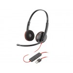 Poly Blackwire C3220 USB-A стерео слушалки с микрофон, черни Poly Blackwire C3220 USB-A стерео слушалки с микрофон, черни