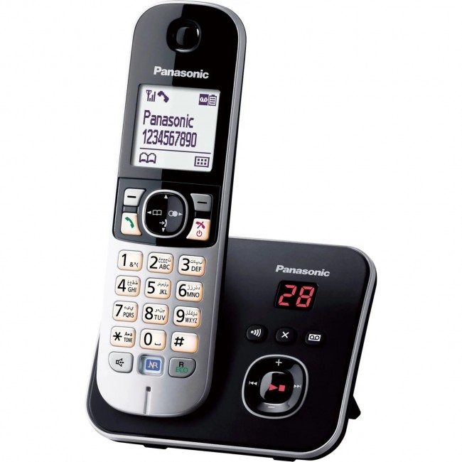 Panasonic KX-TG6821FXB безжичен DECT телефон с телефонен секретар Panasonic KX-TG6821FXB безжичен DECT телефон с телефонен секретар