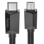 HAMA 200644 Кабел USB-C 2.0 мъжко към micro USB 2.0 мъжко, 0,75 m, 480 Mbit/s