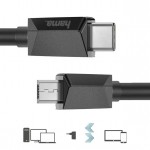 HAMA 200644 Кабел USB-C 2.0 мъжко към micro USB 2.0 мъжко, 0,75 m, 480 Mbit/s