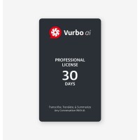 Vurbo.ai Pro софтуер за транскрипция, превод, резюмиране и плаващи субтитри в реално време – 30 дни неограничена употреба [Digital]