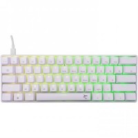 White Shark SHINOBI v2 механична гейминг клавиатура с кабел, OUTEMU Brown суичове, бяла