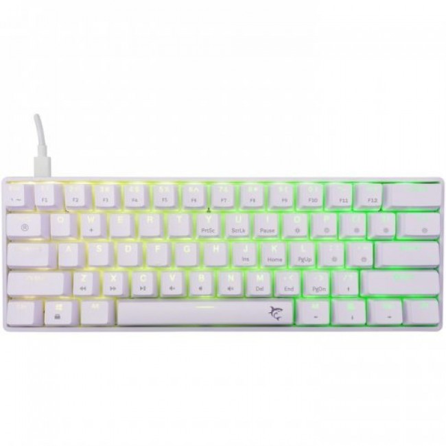 White Shark SHINOBI v2 механична гейминг клавиатура с кабел, OUTEMU Brown суичове, бяла White Shark SHINOBI v2 механична гейминг клавиатура с кабел, OUTEMU Brown суичове, бяла