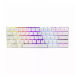White Shark SHINOBI v2 механична гейминг клавиатура с кабел, OUTEMU Red суичове, бяла