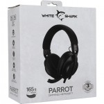 White Shark PARROT Over-Ear жични гейминг слушалки, черни (SBX00273)