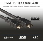ACT AK3902 HDMI High Speed кабел v2.0, HDMI-A мъжки към HDMI-A мъжки, 2 m ACT AK3902 HDMI High Speed кабел v2.0, HDMI-A мъжки към HDMI-A мъжки, 2 m