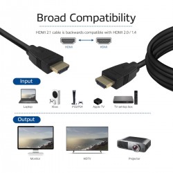 ACT AK3907 HDMI Ultra High Speed кабел HDMI A към HDMI A, 1 м, 8K 60Hz, 48 Gb/s, черен