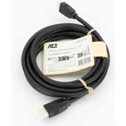 ACT AK3910 HDMI Ultra High Speed кабел HDMI A към HDMI A, 3 м, 8K 60Hz, 4K 144Hz, 48 Gb/s, черен