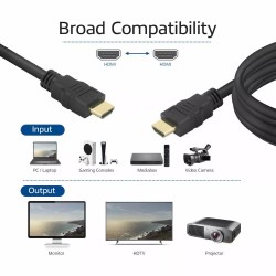 ACT AK3679 HDMI 2.0 кабел HDMI A към HDMI A, 3 м, 4K 60Hz, 18 Gb/s, черен