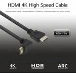 ACT AK3678 HDMI 2.0 кабел HDMI A към HDMI A с ъглов конектор, 2 м, 4K 60Hz, 18 Gb/s, черен ACT AK3678 HDMI 2.0 кабел HDMI A към HDMI A с ъглов конектор, 2 м, 4K 60Hz, 18 Gb/s, черен